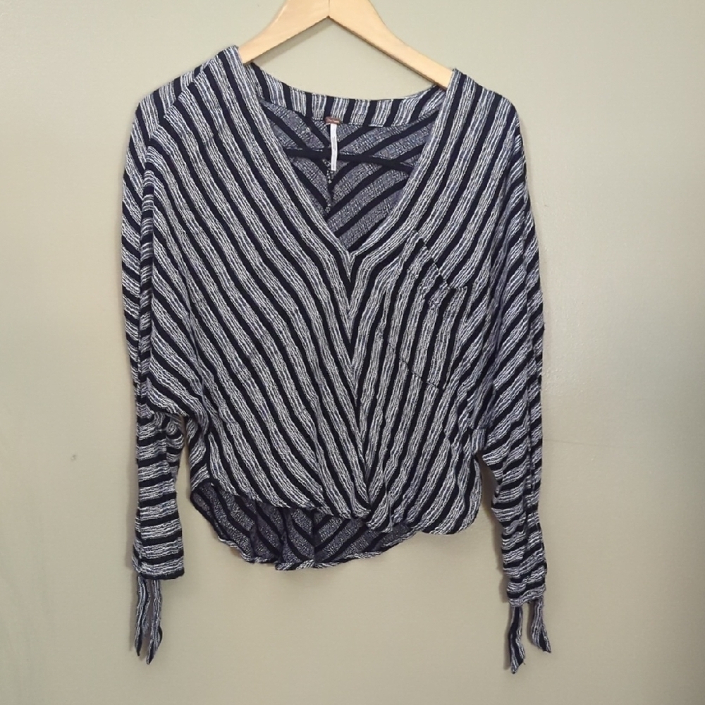 Striped V-Neck Women's Top